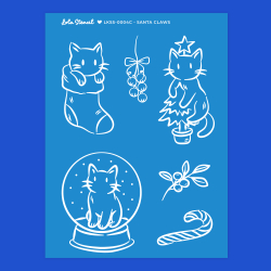 Silkscreen stencil | Santa Claws