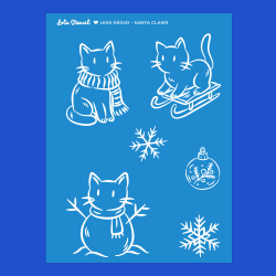 Silkscreen stencil | Santa Claws