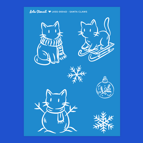 Silkscreen stencil | Santa Claws