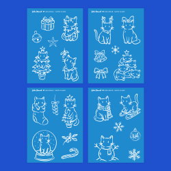Silkscreen stencil | Santa Claws