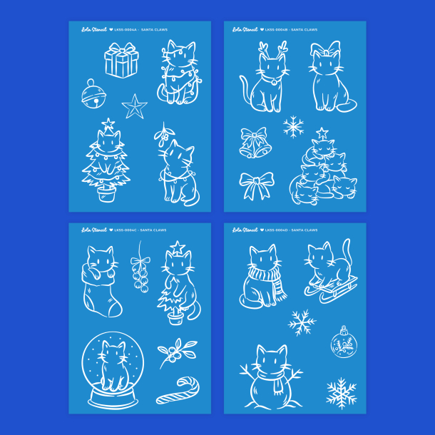 Silkscreen stencil | Santa Claws