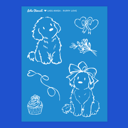 Silkscreen Stencil | Puppy Love &amp; Puppy Christmas