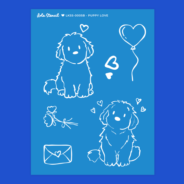 Silkscreen Stencil | Puppy Love &amp; Puppy Christmas