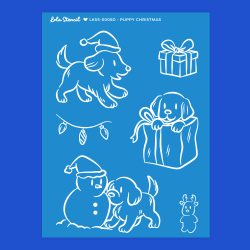 Silkscreen Stencil | Puppy Love &amp; Puppy Christmas