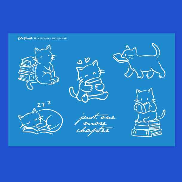 Silkscreen stencil | Bookish &amp; Spooky Cats