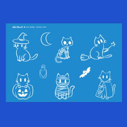 Silkscreen stencil | Bookish &amp; Spooky Cats