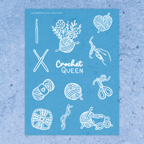 Crochet queen | Stencil 0012