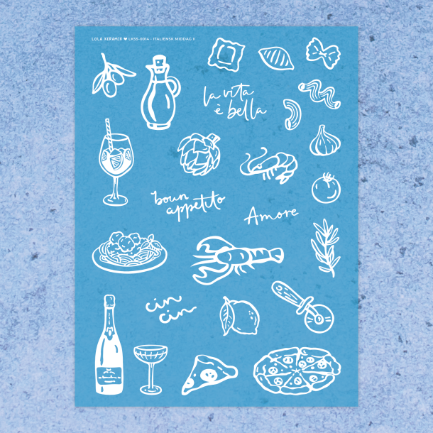 Italiensk middag II | Stencil 0014