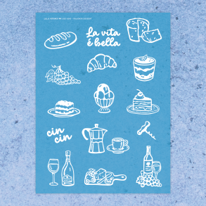 Italiensk dessert | Stencil 0015