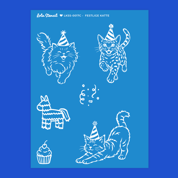 Silkscreen Stencil | Festlige Katte