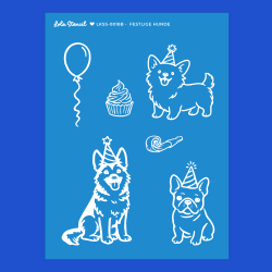 Silkscreen Stencil | Festlige Hunde