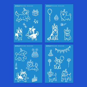 Silkscreen Stencil | Festlige Hunde