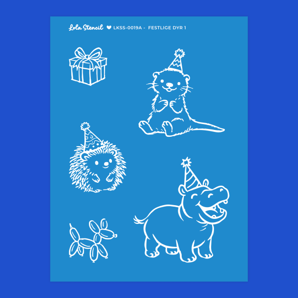 Silkscreen Stencil | Festlige Dyr