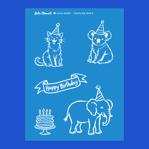 Silkscreen Stencil | Festlige Dyr