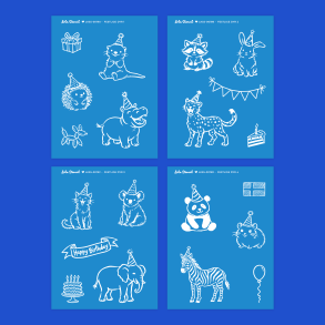 Silkscreen Stencil | Festlige Dyr