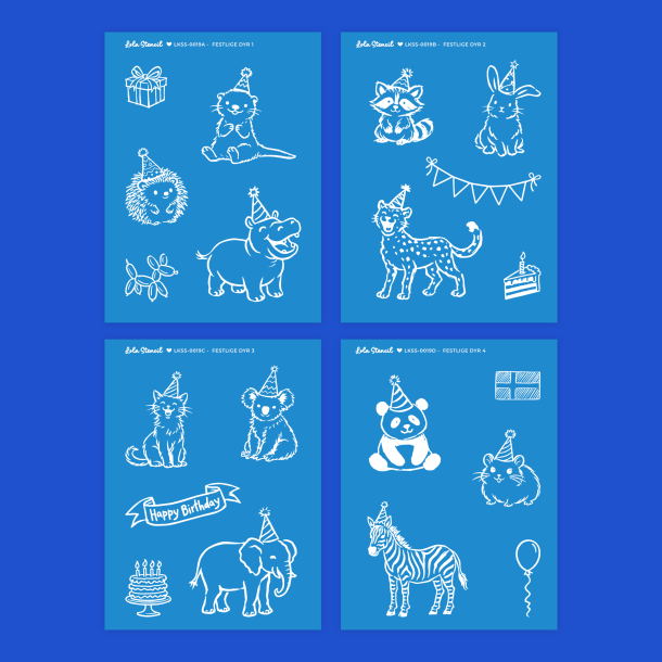 Silkscreen Stencil | Festlige Dyr
