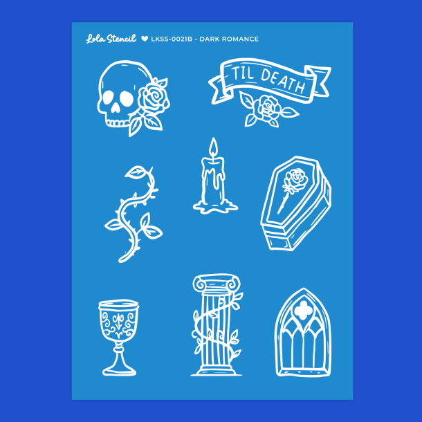 Silkscreen Stencil | Dark Romance