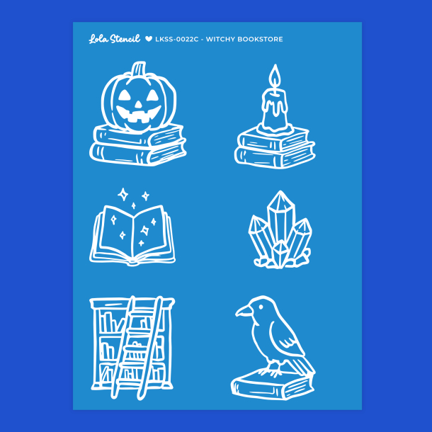 Silkscreen Stencil | Witchy Bookstore
