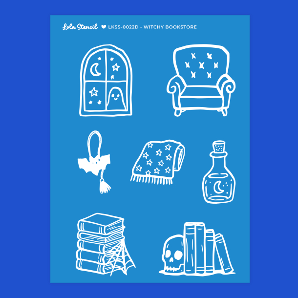 Silkscreen Stencil | Witchy Bookstore