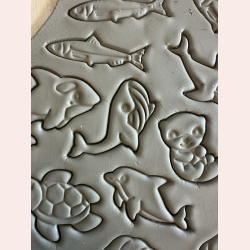 Blhval udstikker med prgning