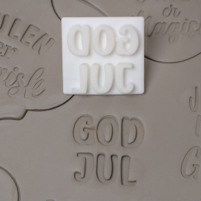 'God jul' tekst stempel - Nr. 6
