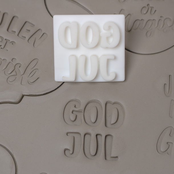 'God jul' tekst stempel - Nr. 6