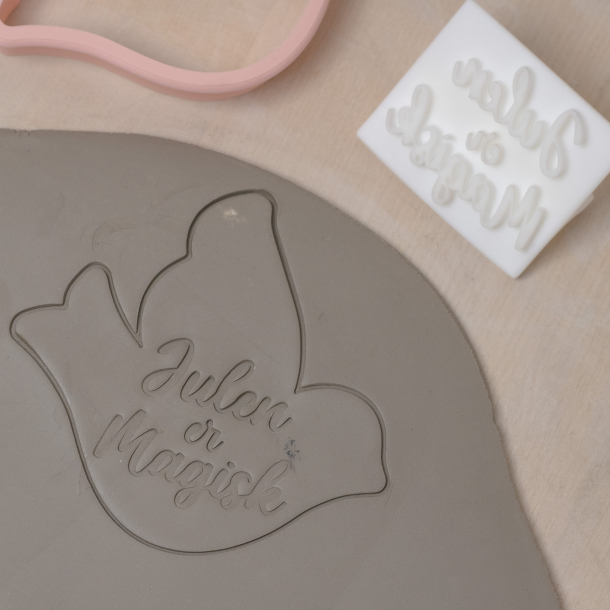 'Julen er magisk' tekst stempel - Nr. 1