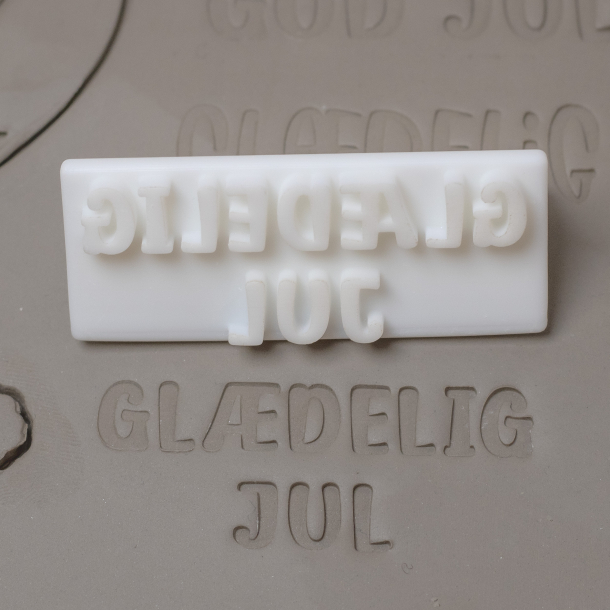 'Gldelig jul' tekst stempel - Nr. 2