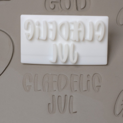 'Gldelig jul' tekst stempel - Nr. 3