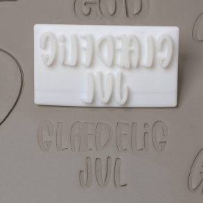 'Gldelig jul' tekst stempel - Nr. 3