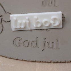'God jul' tekst stempel - Nr. 1