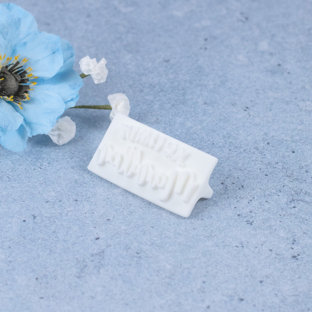 'Jeg fandt mandlen' tekst stempel - Nr. 3