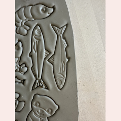 Sardin / fisk udstikker med prgning