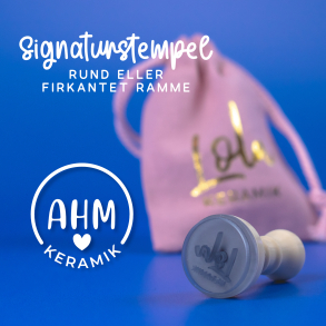 Signaturstempel | Design 2 | Rund eller kvadratisk ramme