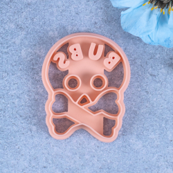 Lakrids skalle d�dningehoved slik udstikker med pr�gning 70mm