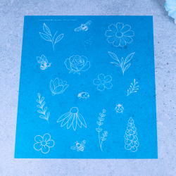 Bees &amp; Flowers | Stencil 0003