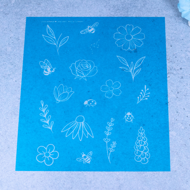 Bees &amp; Flowers | Stencil 0003