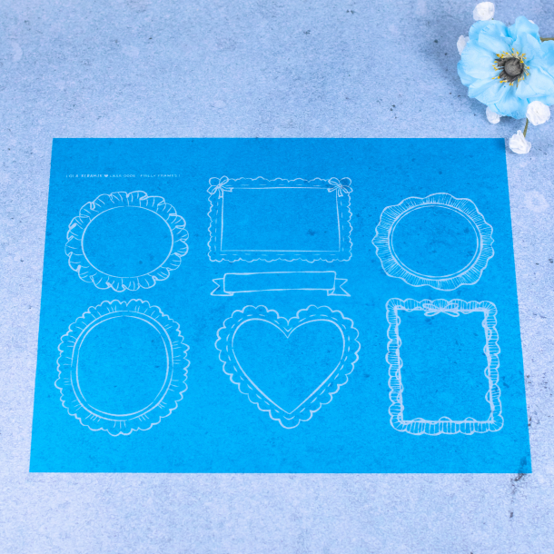 Frilly Frames 1 | Stencil 0006