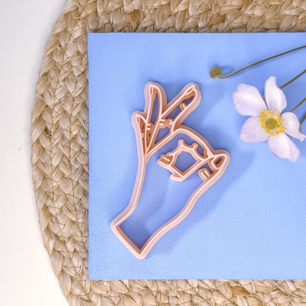 Hndtegn OK udstikker med prgning - Nr. 2