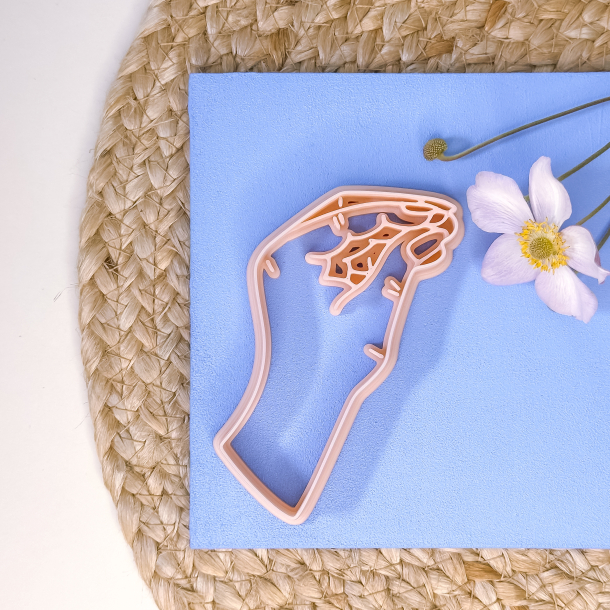 Hndtegn 'Italiensk' udstikker med prgning - Nr. 5