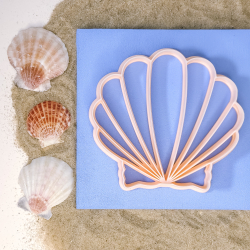 Strandskalle, kammusling udstikker med prgning - Nr. 1