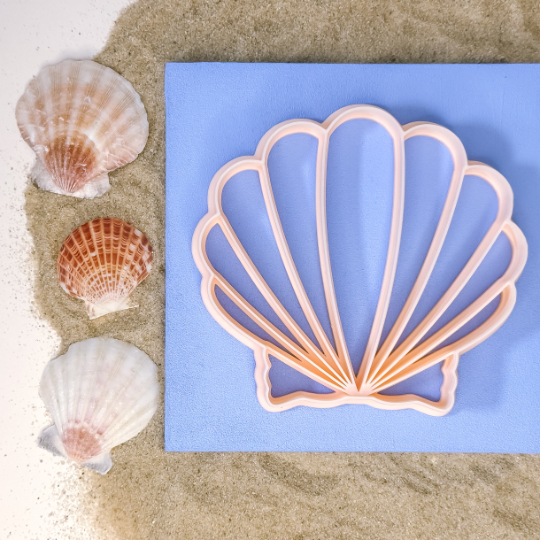 Strandskalle, kammusling udstikker med prgning - Nr. 1