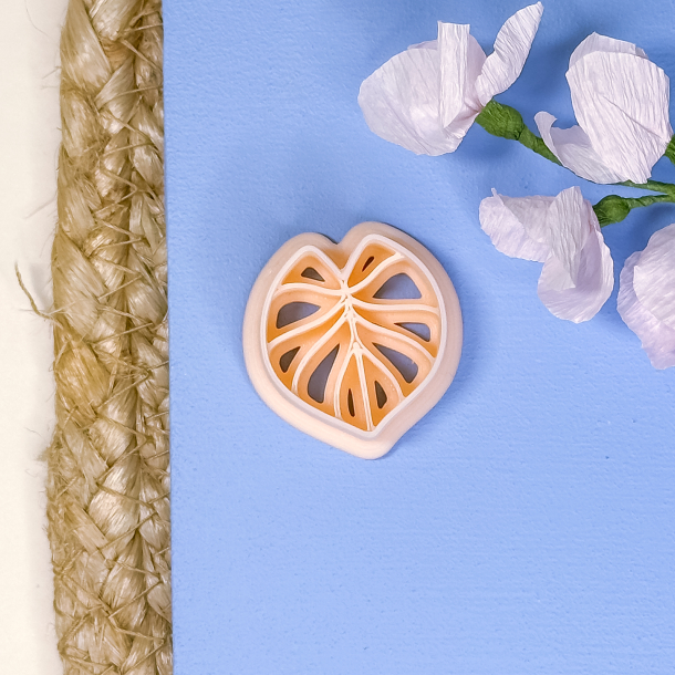 Planteblad udstikker med prgning - nr. 1