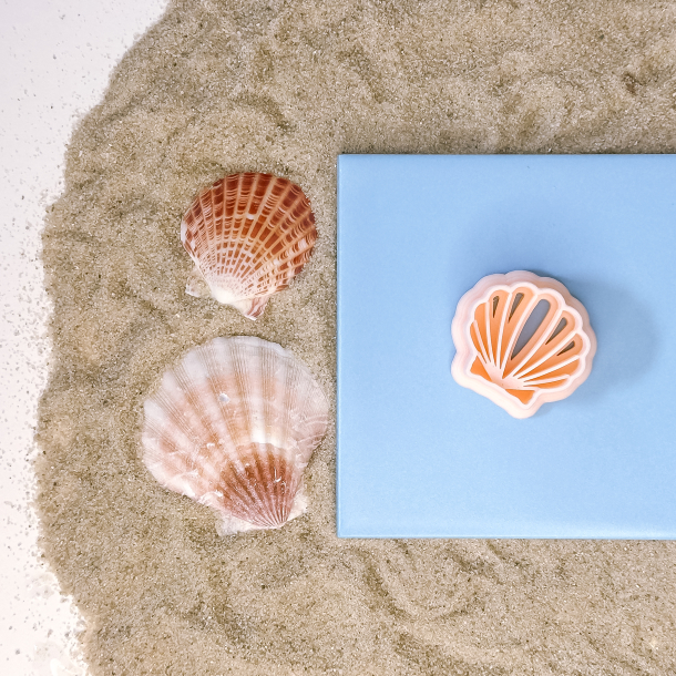 Strandskalle, kammusling udstikker med prgning - Nr. 1