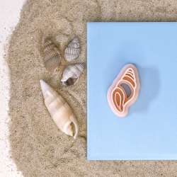 Strandskalle, konkylie udstikker med prgning - Nr. 2