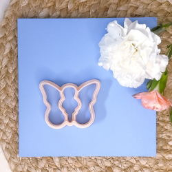 Vingummi sommerfugl slik udstikker med prgning 60mm