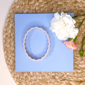 Oval blget ramme udstikker 80mm