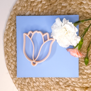 Tulipan udstikker med prgning 80mm - Nr. 3